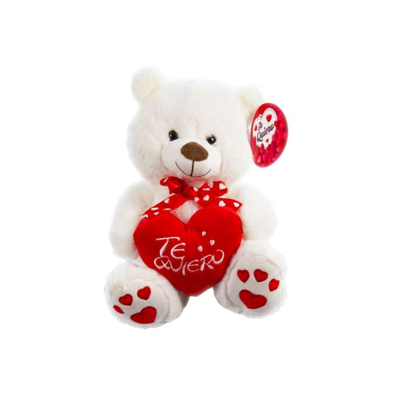 Peluche blanco corazon